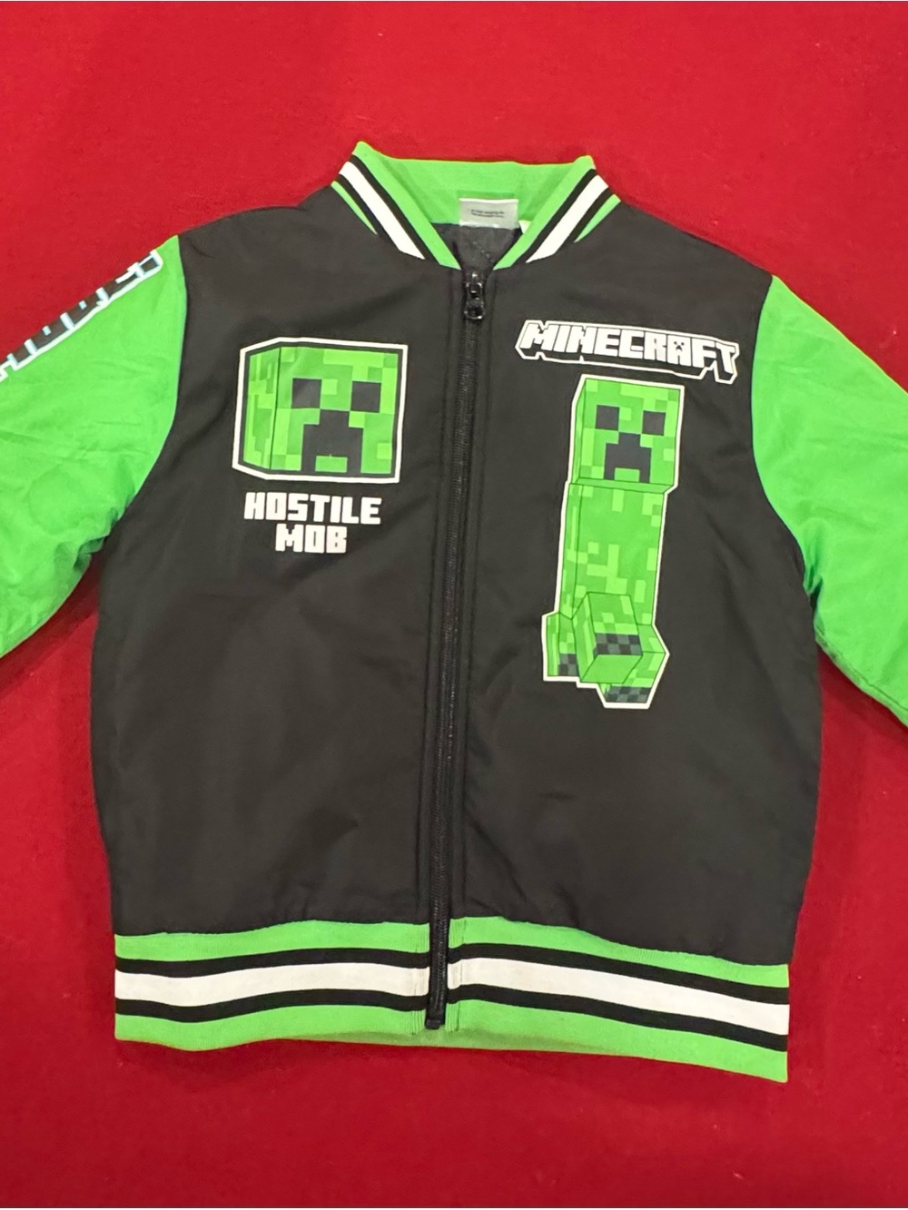 Minecraft Kids' Green & Black Creeper Jacket